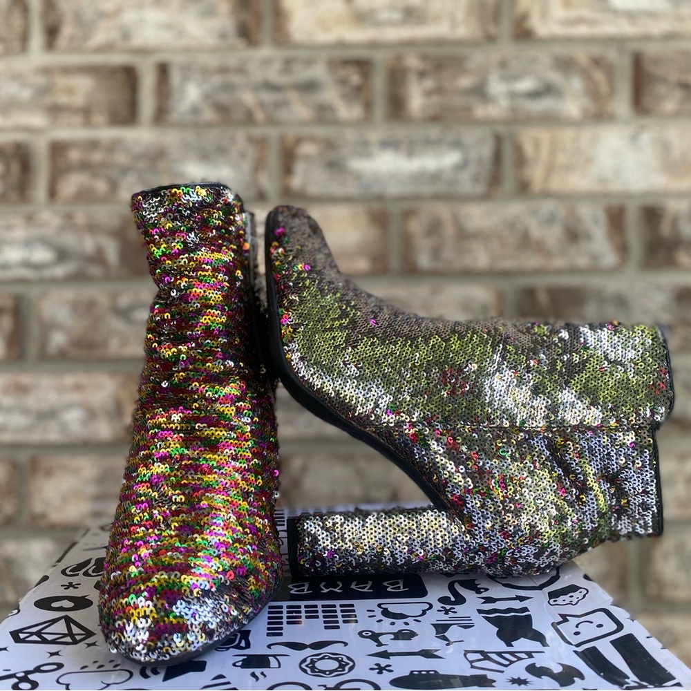 Sequin Multi Color Bootie - image 3